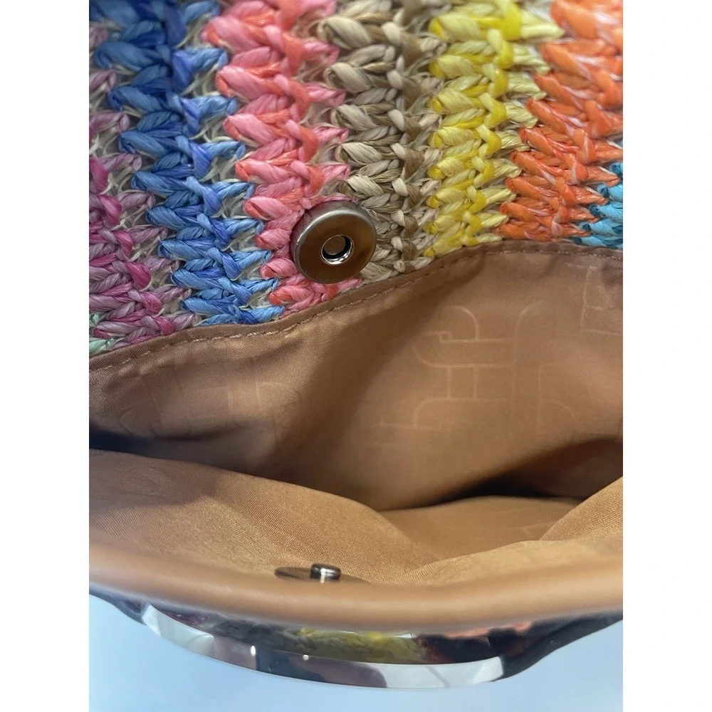 Rosetti Multicolored Woven With‎ Pleather Trim Shoulder Bag Handbag